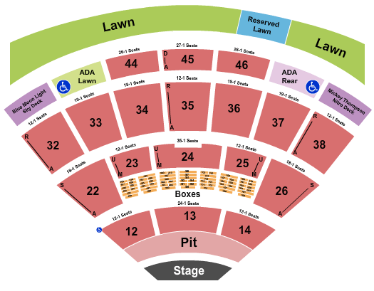 Blossom Music Center Luke Bryan Seating Chart